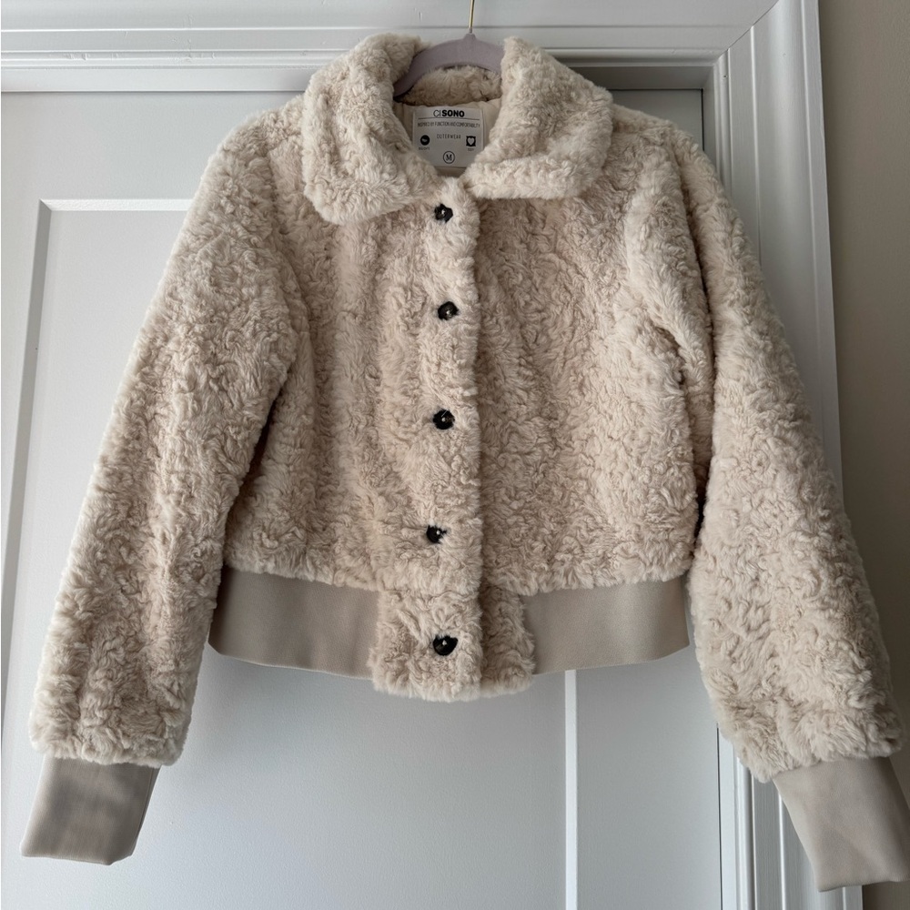 Ci Sono Plush Cream Outerwear